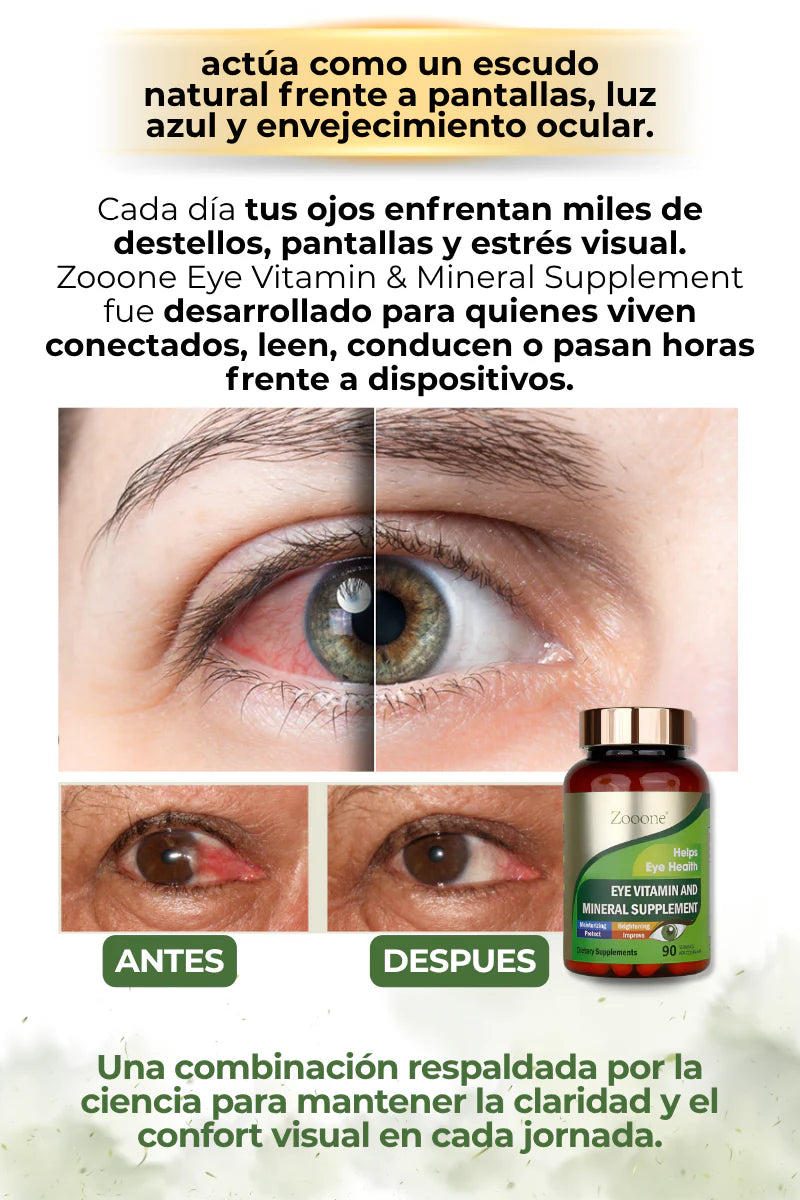 ZOONE VITAMINAS® – Alivia ojos secos, rojos y cansados, restaura tu visión en semanas.