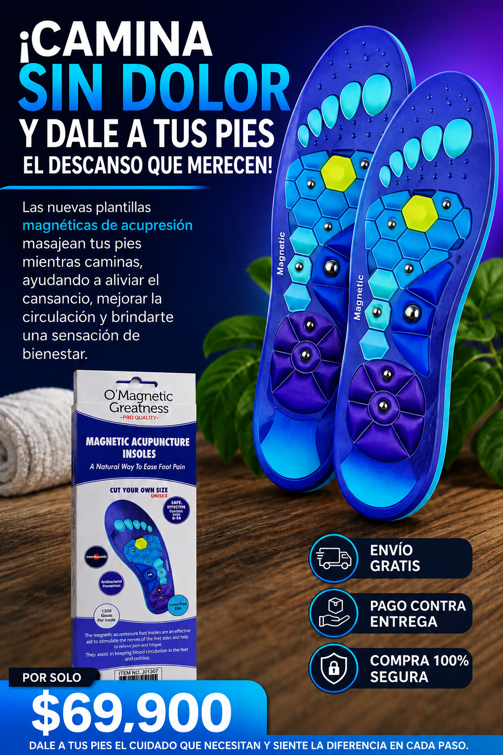 Nuevas plantillas magnéticas de acupresión®: Elimina el dolor de huesos y recupera la vitalidad de tu cuerpo en solo semanas