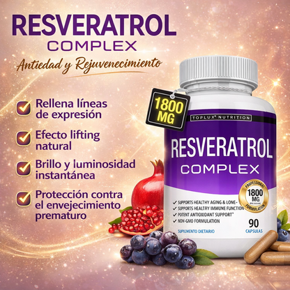 Resveratrol Complex®: El secreto natural para borrar 10 años de arrugas en tu rostro