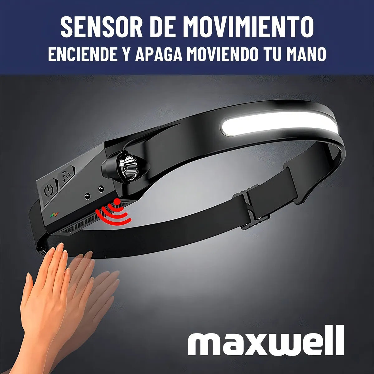 Linterna LED Maxwell®: Ilumina tu camino y mantén tus manos libres al instante