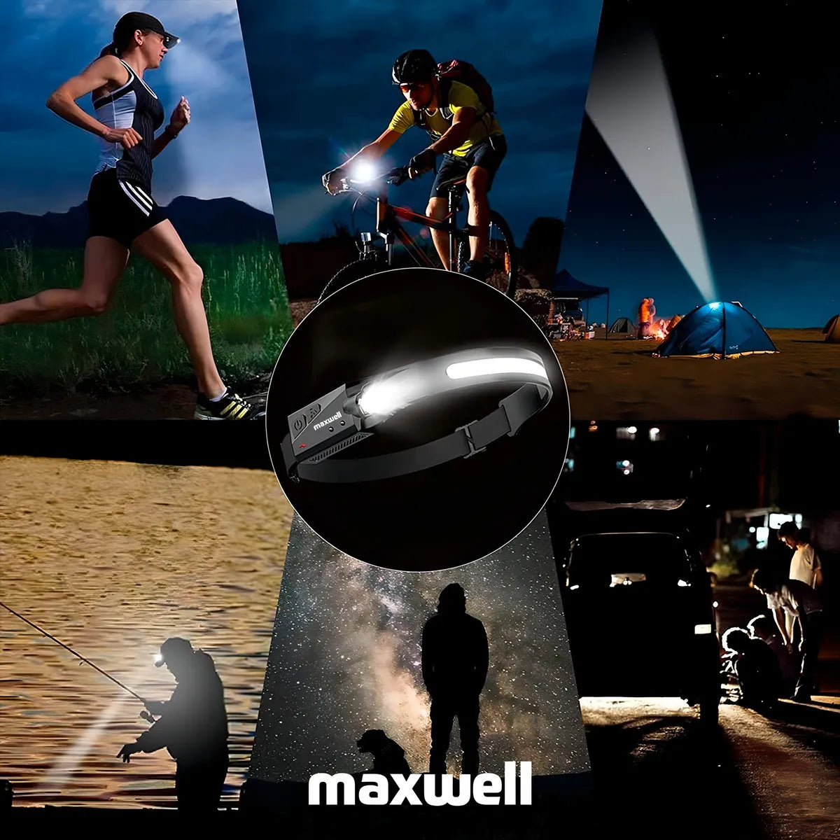 Linterna LED Maxwell®: Ilumina tu camino y mantén tus manos libres al instante