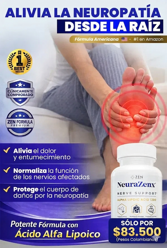 Nuevo NEURAZENX®: Elimina el dolor por neuropatía y recupera la sensibilidad en solo 3 semanas.