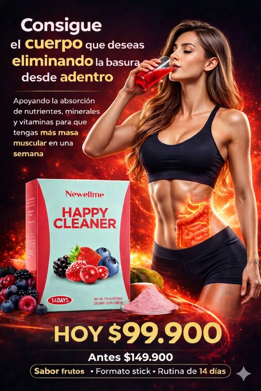 Nuevo Happy Cleaner®: Elimina la fatiga y luce un abdomen plano en días