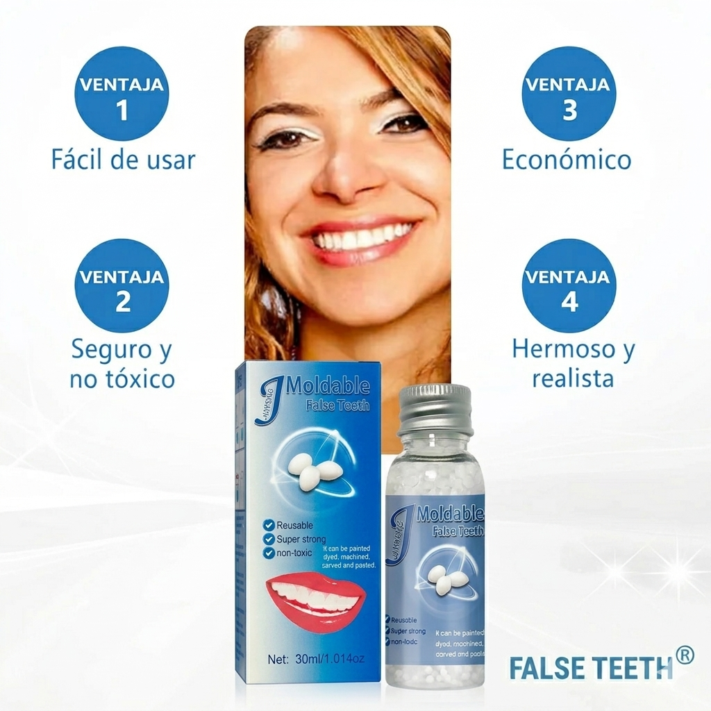 Nuevo Kit de Reparación Dental®: ¡Recupera tu sonrisa perfecta y tu confianza al instante sin ir al dentista!