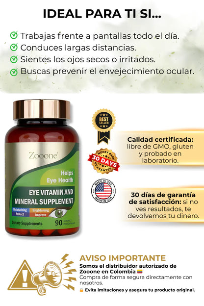 ZOONE VITAMINAS® – Alivia ojos secos, rojos y cansados, restaura tu visión en semanas.
